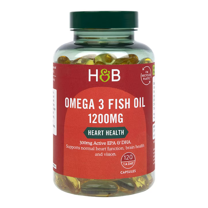 Omega-3 koncentrovaný rybí olej (Omega 3 rybí olej) 1200 mg 120 kapsuly Holland & Barrett