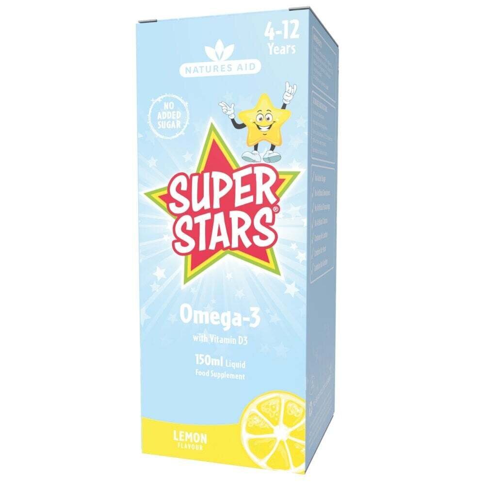 Omega 3 pre deti (Super Stars Omega-3) 6-12 rokov 150 ml Naturesaid
