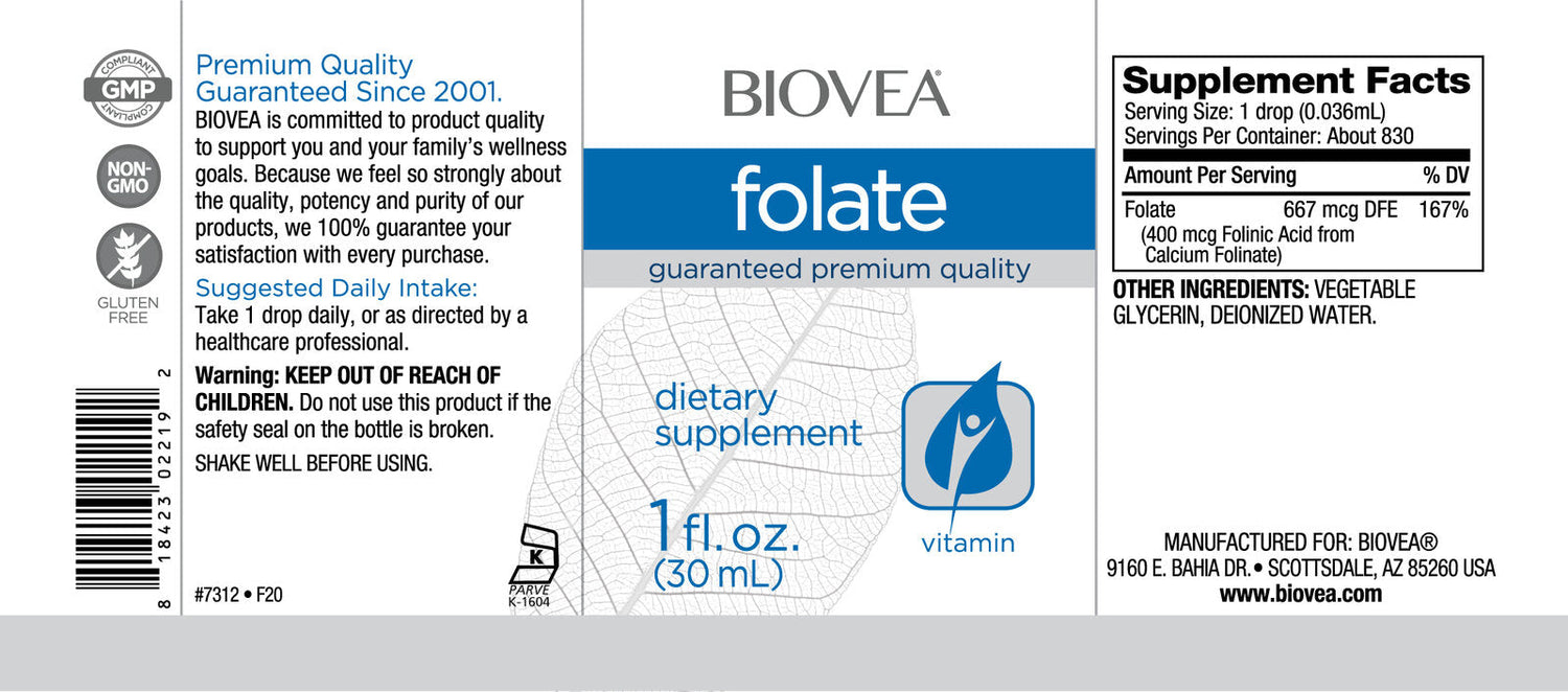 Folate Liquid Drops / 30 ml - Feel You