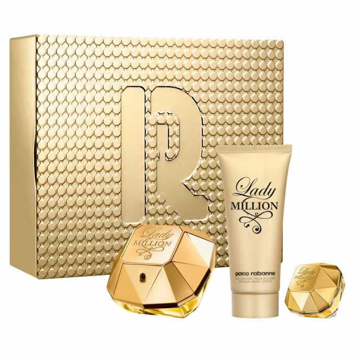 <tc>PACO RABANNE</tc> Lady Million Eau De Parfum Spray 80ml Set 3 kusy