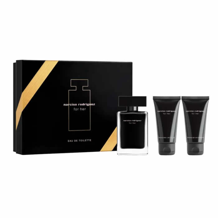 <tc>NARCISO RODRIGUEZ</tc> Toaletná voda For Her s rozprašovačom 50 ml, 3 kusy