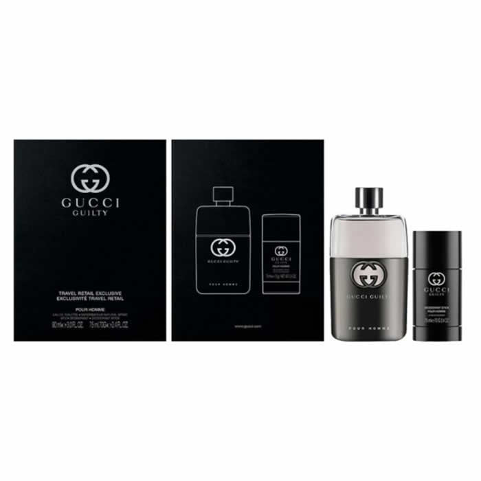 Gucci Guilty Homme Eau de toaletný sprej 90 ml set 2 kusy