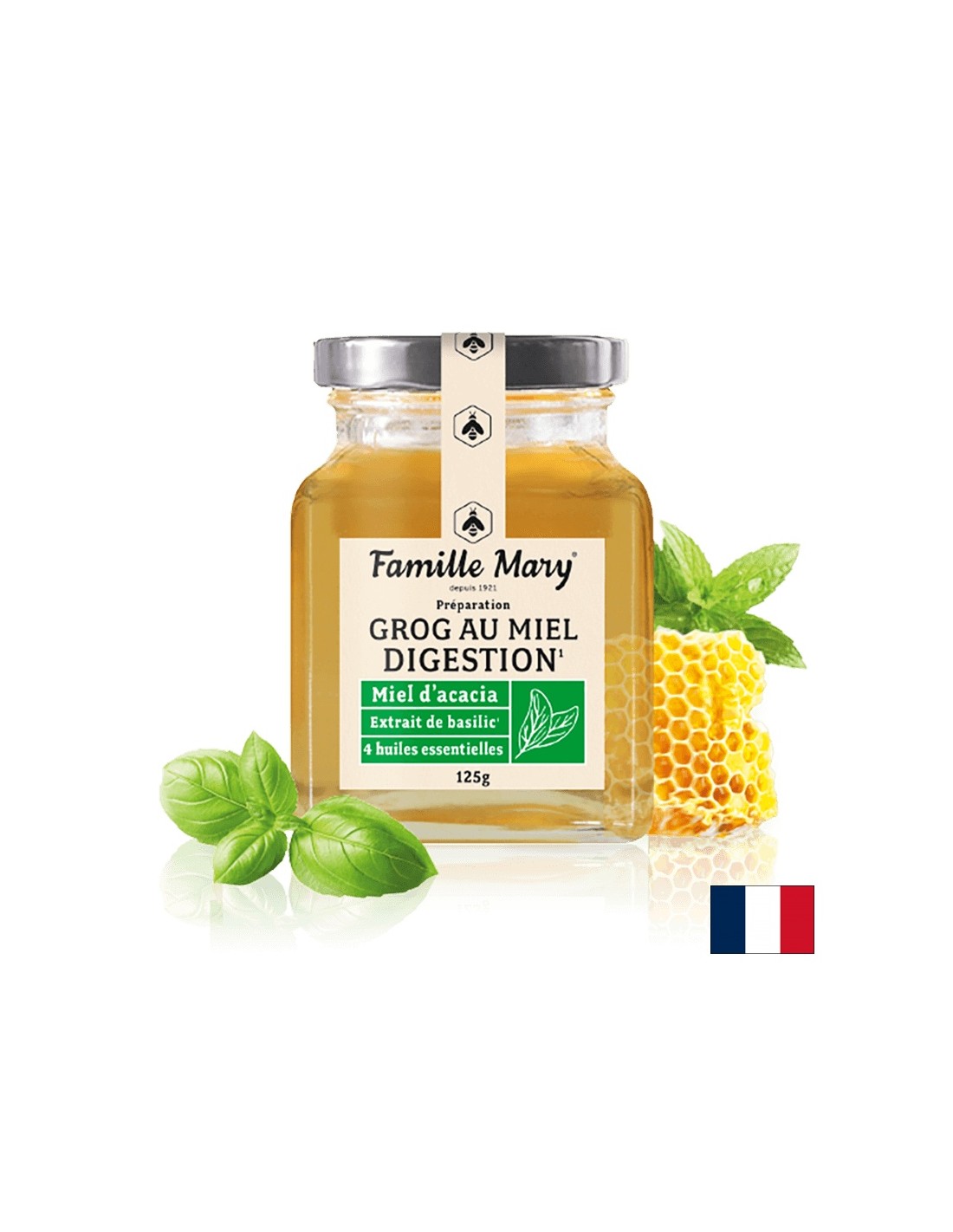 Grog pre dobré trávenie (s acacia medom, 4 druhy éterických olejov a bazalky), 125 g