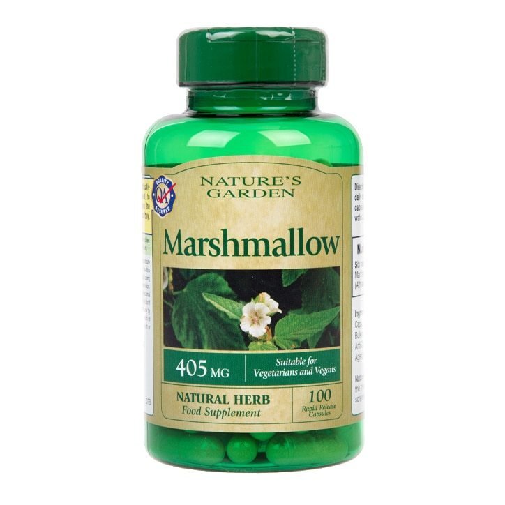 White Marshmallow (Marshmallow) (Root) 405 mg 100 kapsúl Holland & Barrett