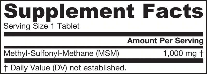 MSM 1000 mg - 120 tabliet