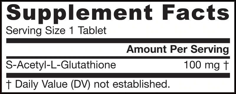 S-acetyl l-glutation 100 mg-60 tabliet