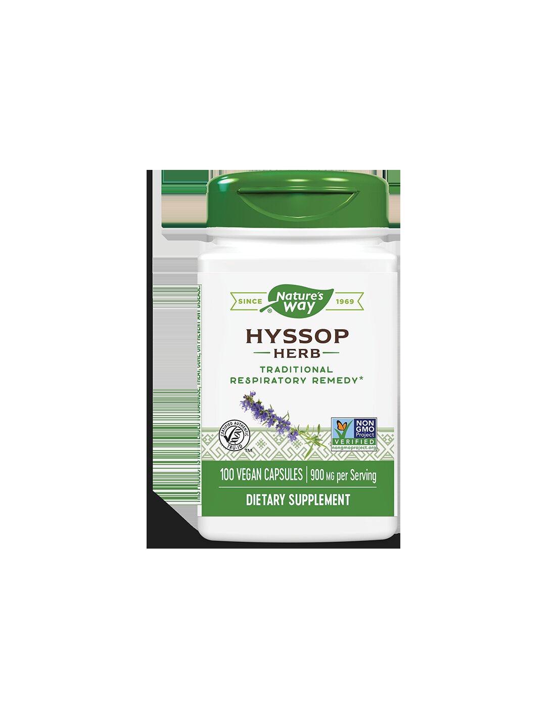 Pre respiračné infekcie, kašeľ a hýb - Hyssop, 450 mg, 100 kapsúl prírody