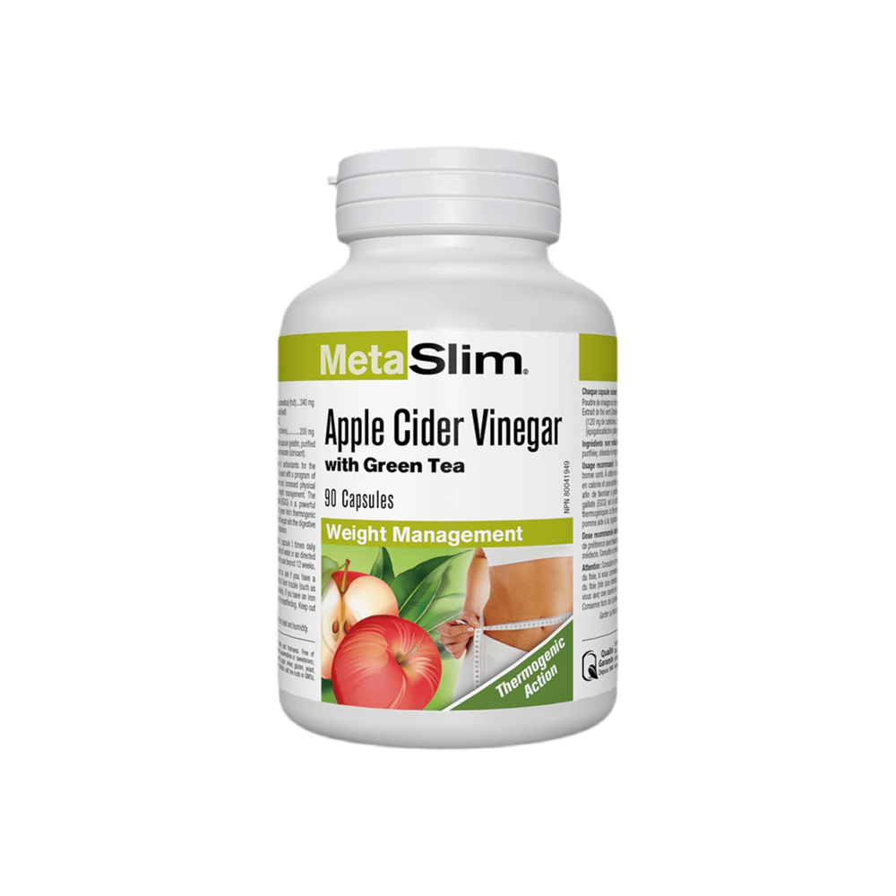 Ocot jablčného muštu Metaslim® - ocot Apple + zelený čaj, 90 kapsúl