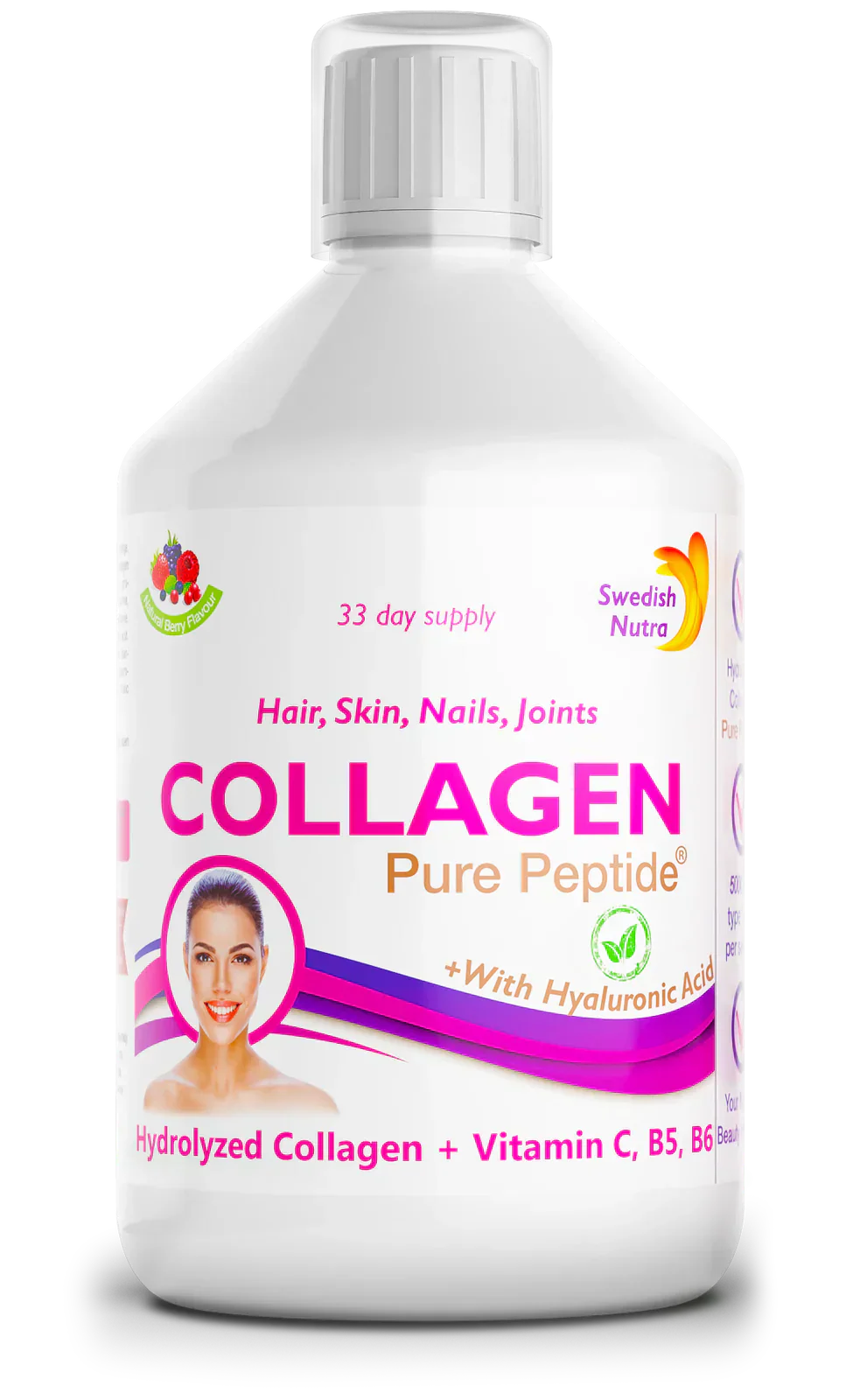 Hovädzí kolagén 5 000 mg s kyselinou hyalurónovou 5 mg - 500 ml