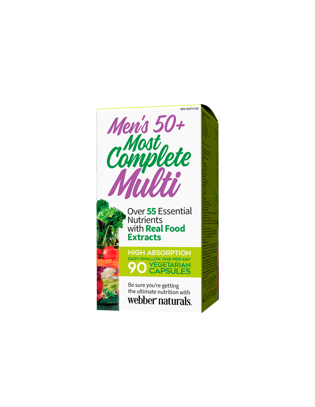 Multivitamín pre mužov 50+ – najkompletnejšie kapsuly pre mužov Multi 50+, 90 V <tc>Webber Naturals</tc>