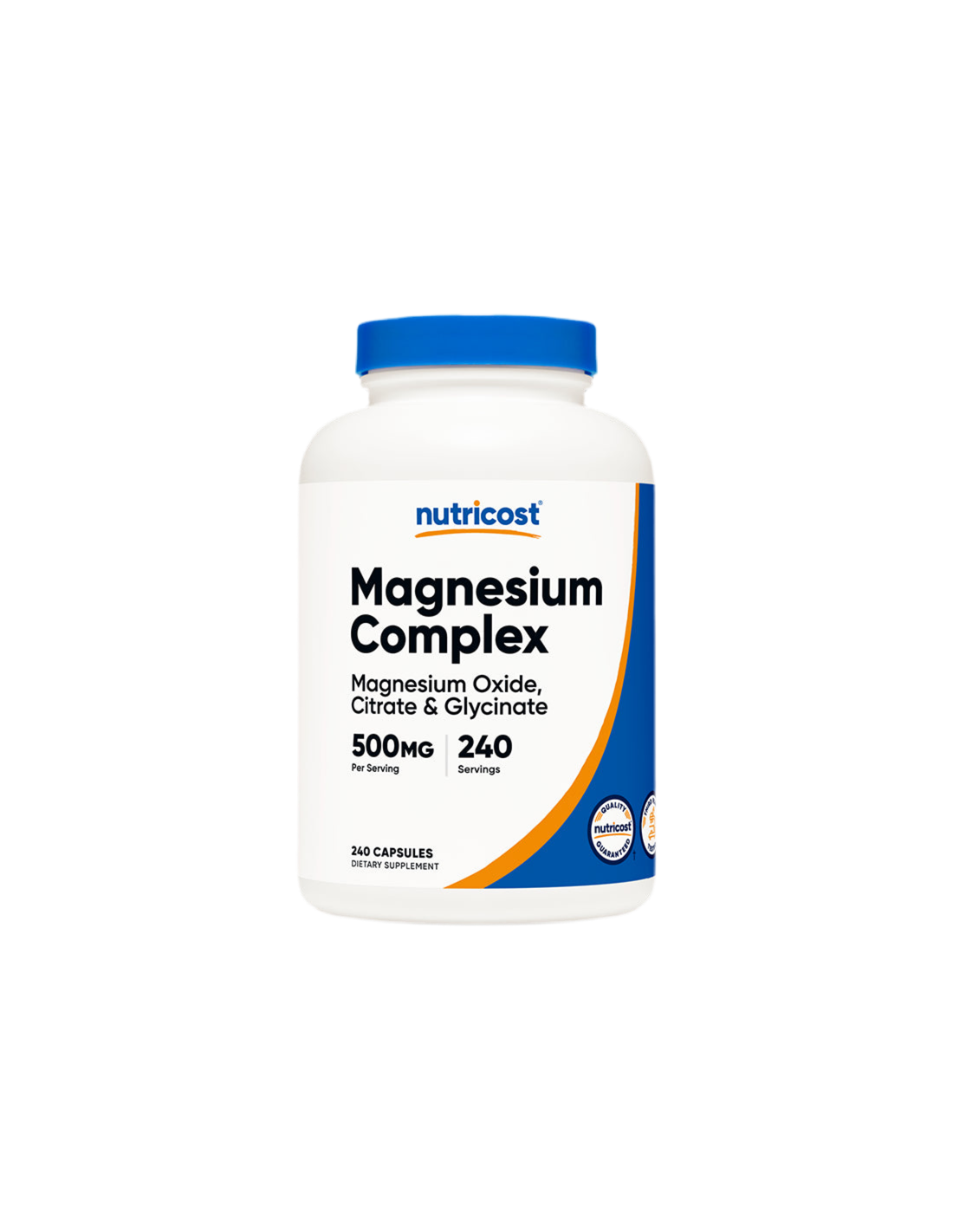 Funkcie nervov a svalov - Magnézium Complex, 500 mg x 240 kapsúl <tc>Nutricost</tc>