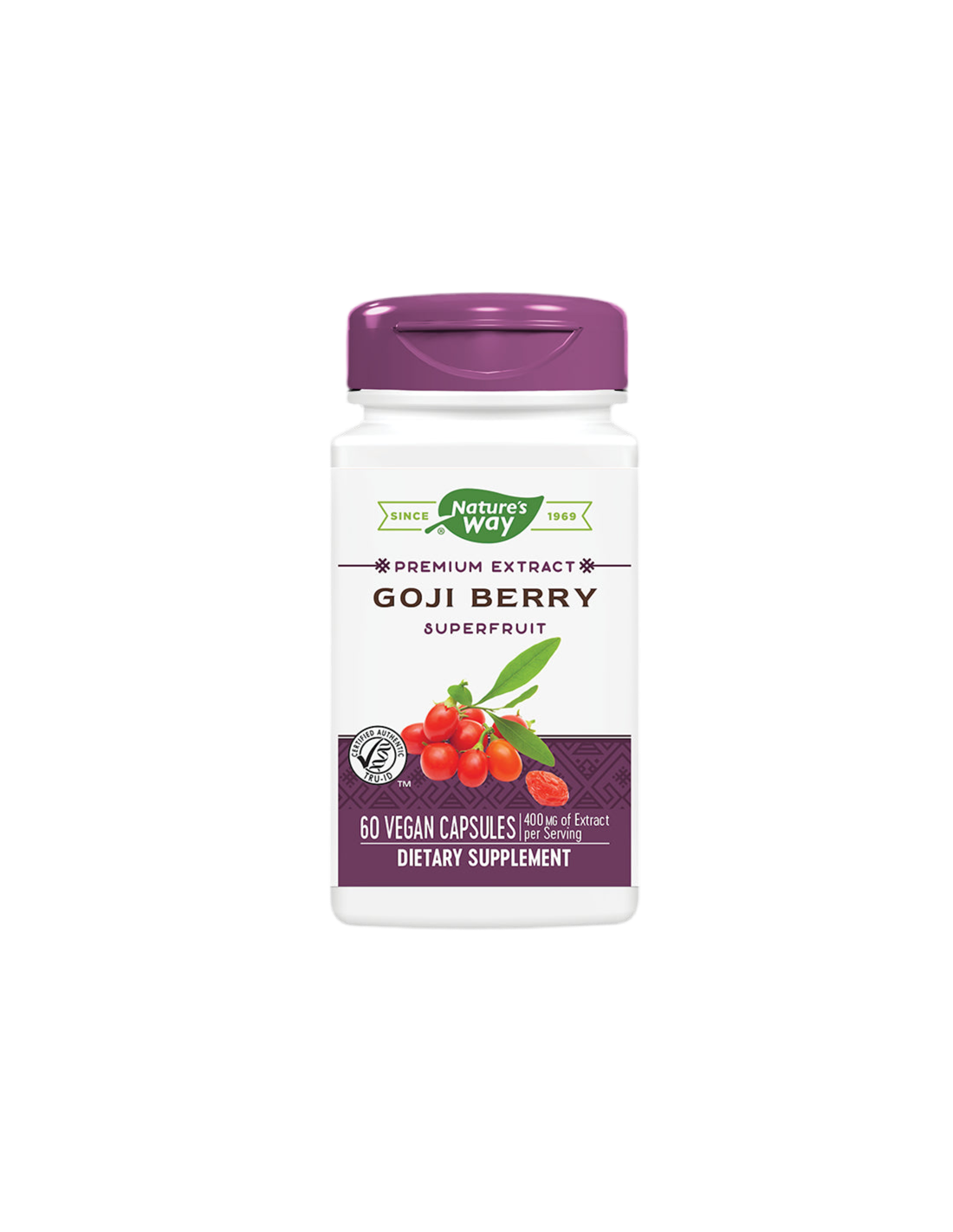 Goji Berry - Prémiový extrakt - imunita a vitalita, 500 mg, 60 kapsúl