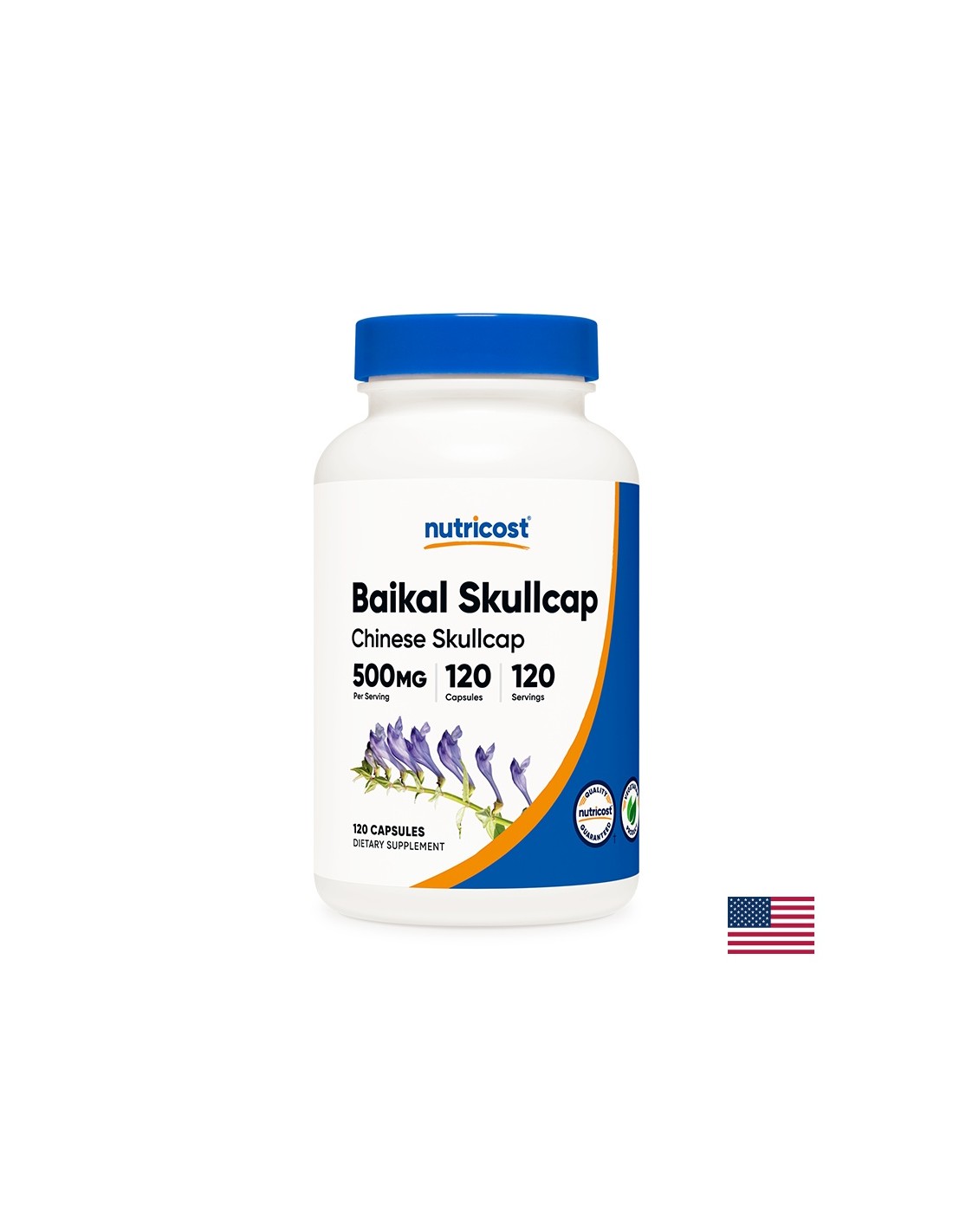 Relax a energia - Slemnik Baikal, 500 mg x 120 kapsúl <tc>Nutricost</tc>