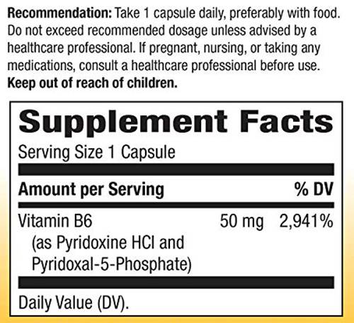 Vitamín B -6 50 mg - 100 kapsúl