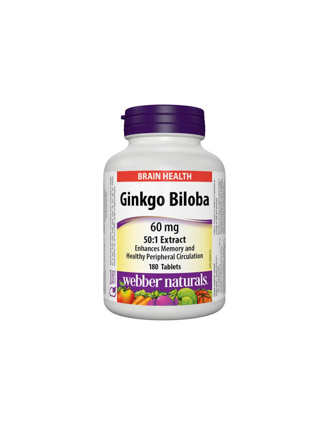 Pamäť, koncentrácia, krvný obeh - Ginkgo Biloba 60 mg, 180 tabliet