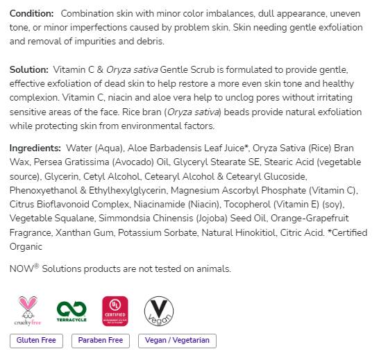 Vitamín C & oryza sativa gentle crand | Paraben zadarmo - 118 ml