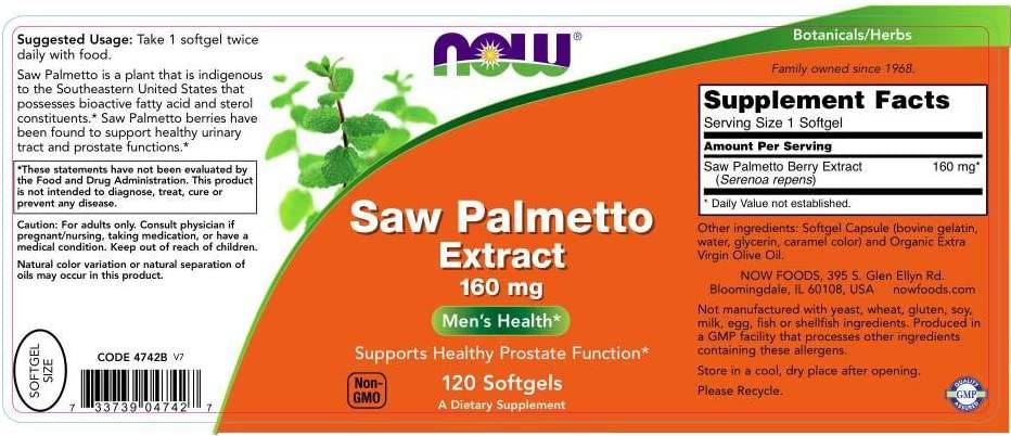 Palmetto extrakt 160 mg - 120 gélových kapsúl