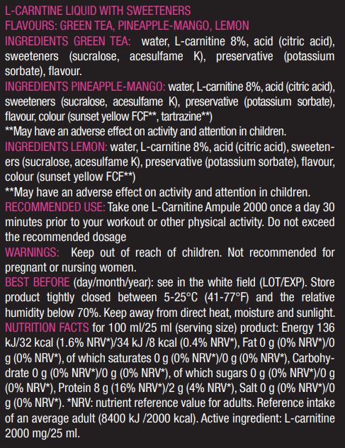L-karnitín 2000/20 amp.