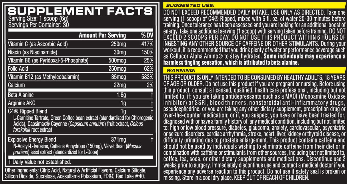 C4 Ripped - 180 gramov