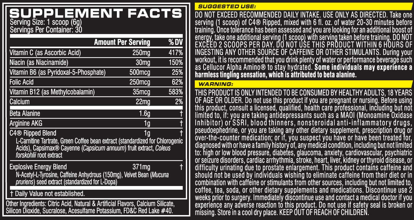 C4 Ripped - 180 gramov