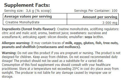 Kreatínový monohydrát nápoj 0,360 kg