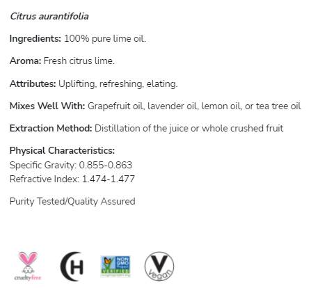 Vápenný olej | 100% čistá citrusová aurantifolia - 30 ml