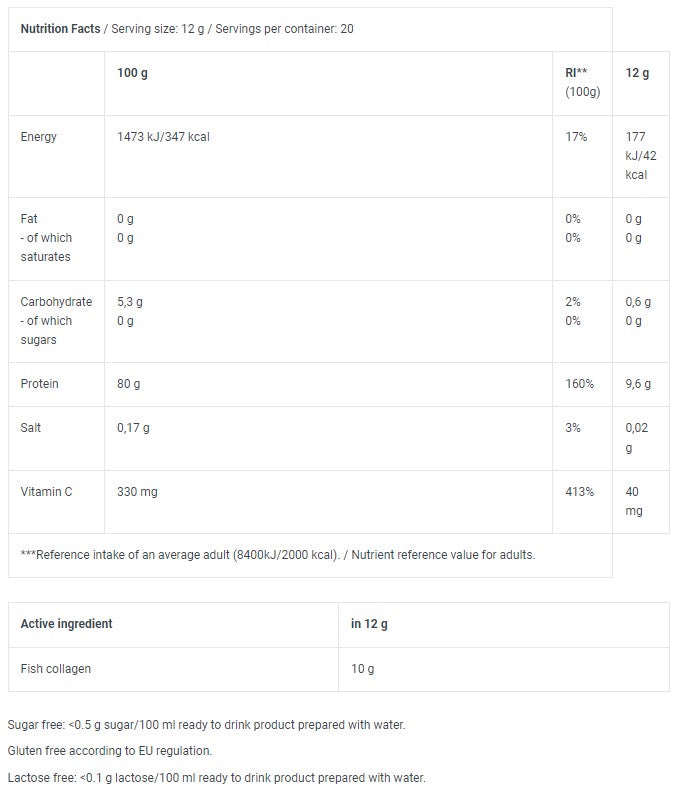 Morský kolagénový nápojový prášok - 0,240 kg