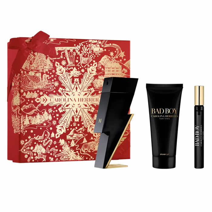 <tc>CAROLINA HERRERA</tc> Bad Boy toaletná voda s rozprašovačom 100 ml sada 3 kusy