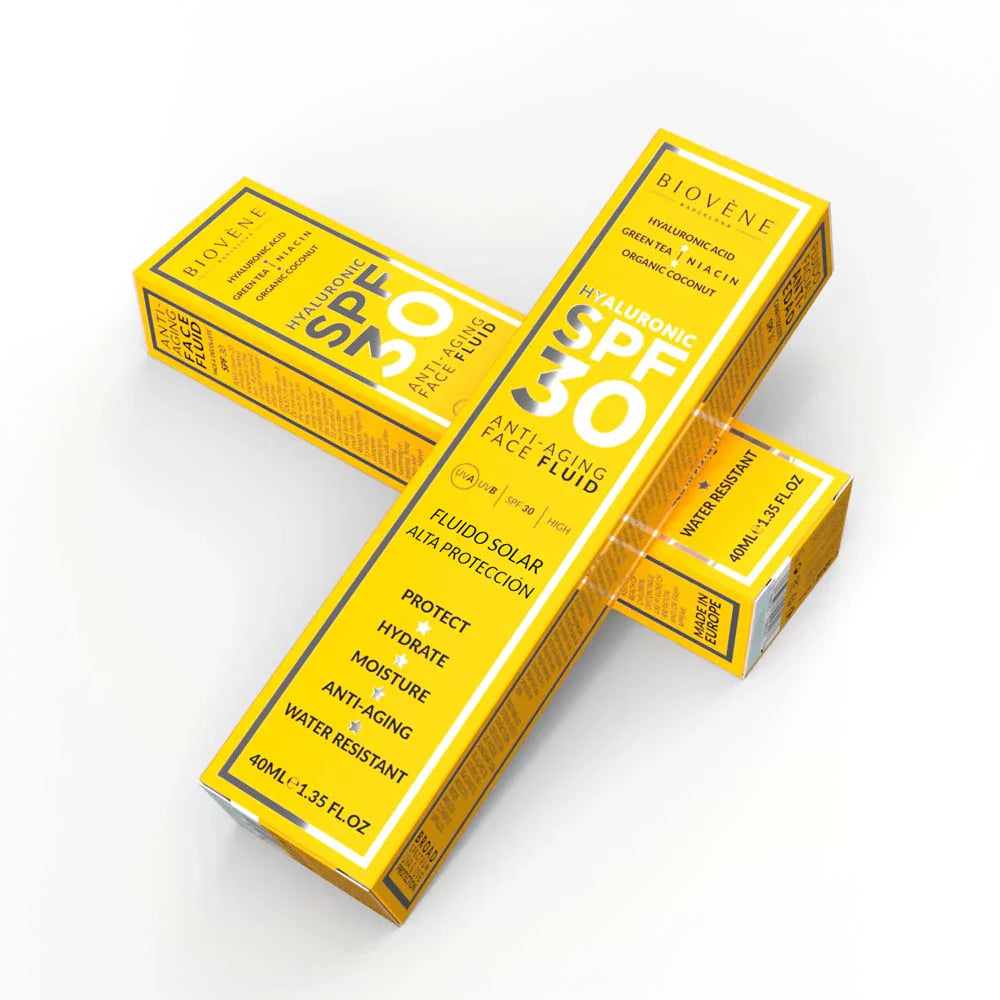 Zvlhčovanie opaľovacích krémov tváre 30 s kyselinou hyalurónovou proti starnutiu - 40 ml