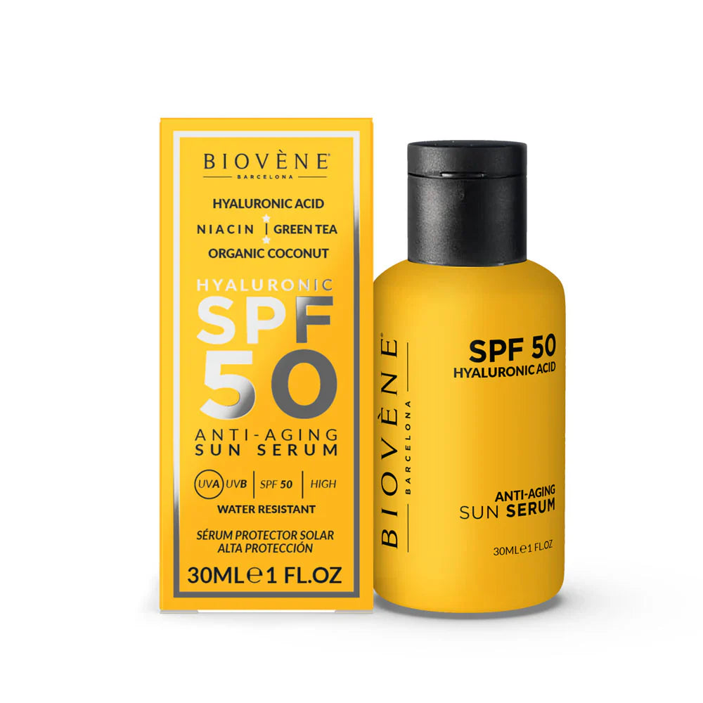 Opaľovací krém proti starnutiu SPF 50 s kyselinou hyalurónovou - 30 ml