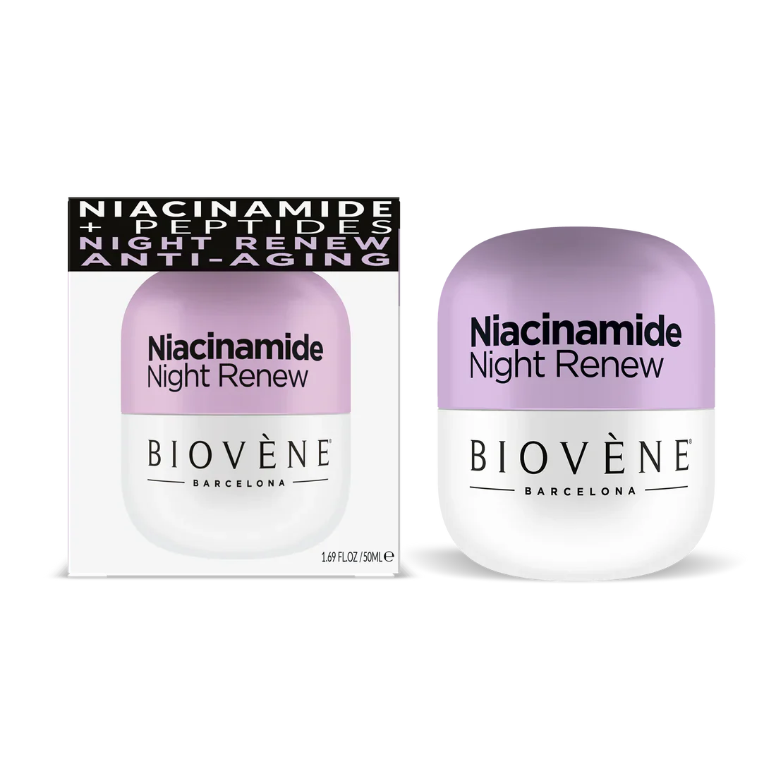 Nočný krém s niacinamidom na obnovenie a mäkkosť - 50 ml