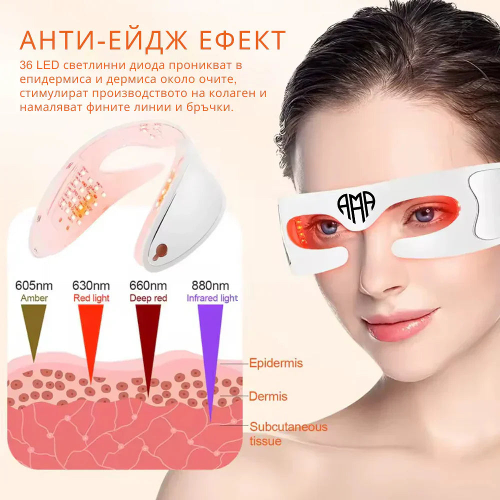 Eye Mask with 880nm Red LED Therapy – Recovery, Lifting and Collagen Activation