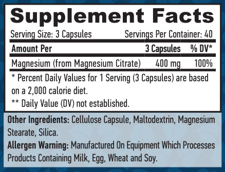 Citrát horečnatý 400 mg / 120 Vcaps