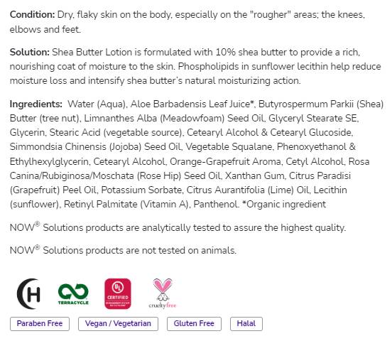 Shea Butter Lotion Paraben zadarmo - 118 ml