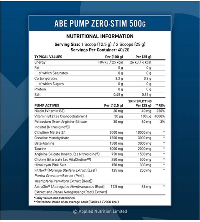 Abe - všetko čierne všetko Pump stimul zadarmo - 500 gramov
