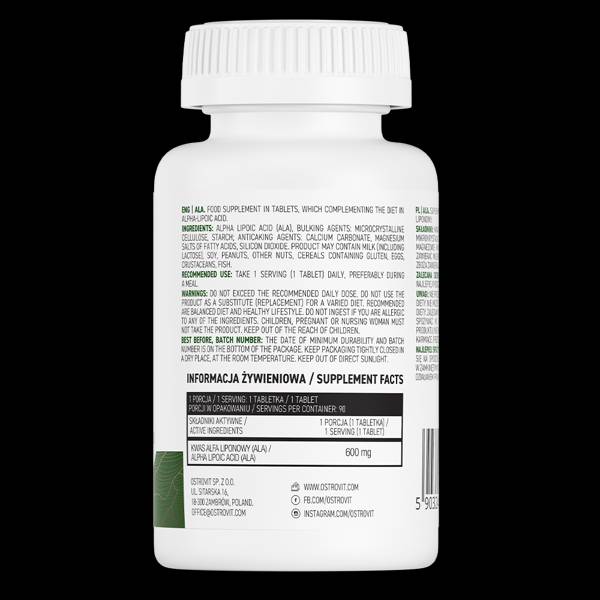 Kyselina ala / alfa lipoová 590 mg 90 tabliet