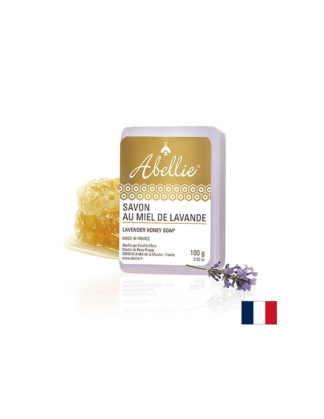 Mydlo s medom a levanduľou - Abellie Savon Au Miel de Lavande, 100 g