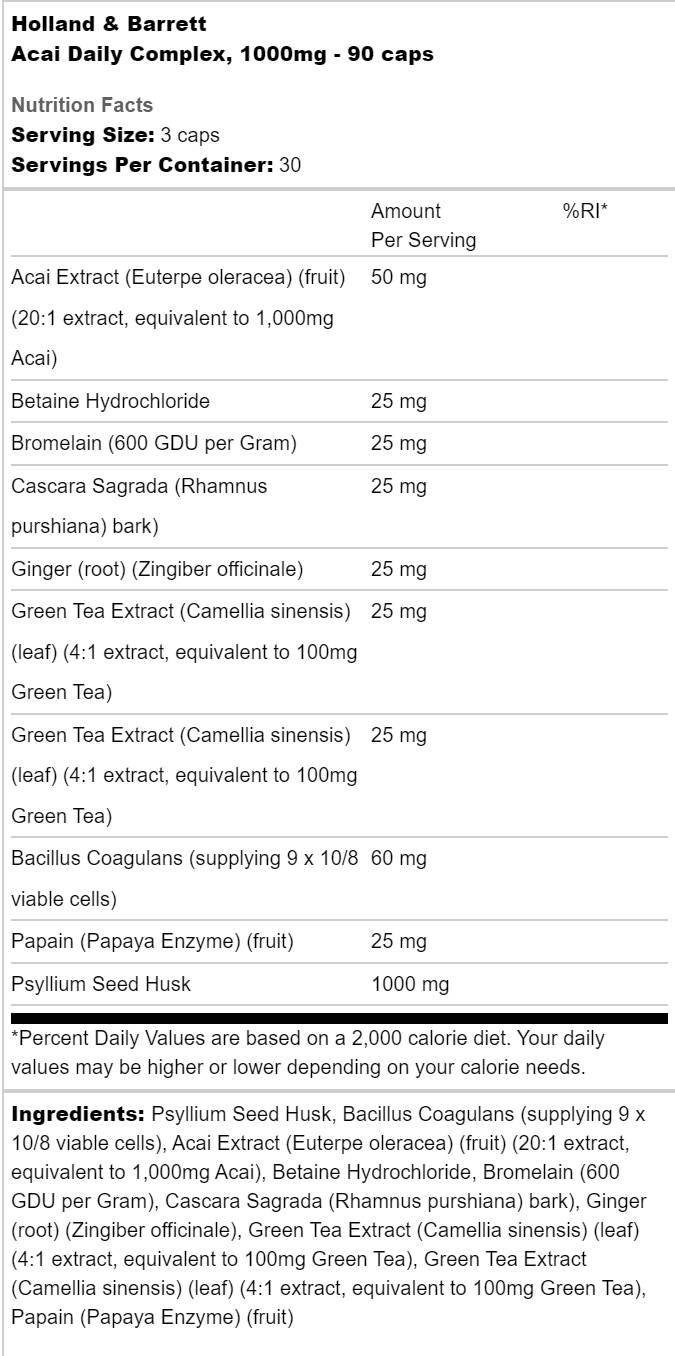 Denný komplex ACAI 1000 mg - 90 kapsúl