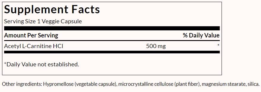 Acetyl L -karnitín 500 mg - 240 kapsúl