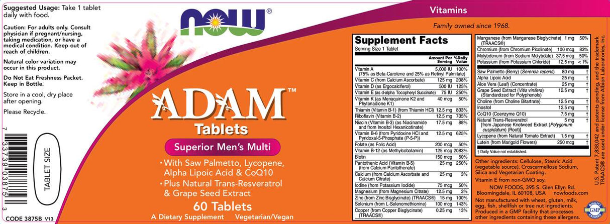 Vitamíny Adam Men - 60 tabliet
