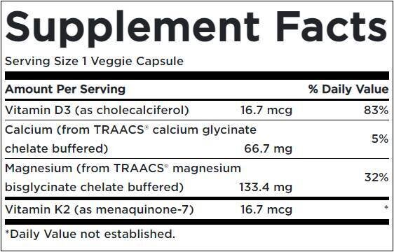 Albion horčík a vápnik / s vitamínom D3 a K2 - 90 kapsúl