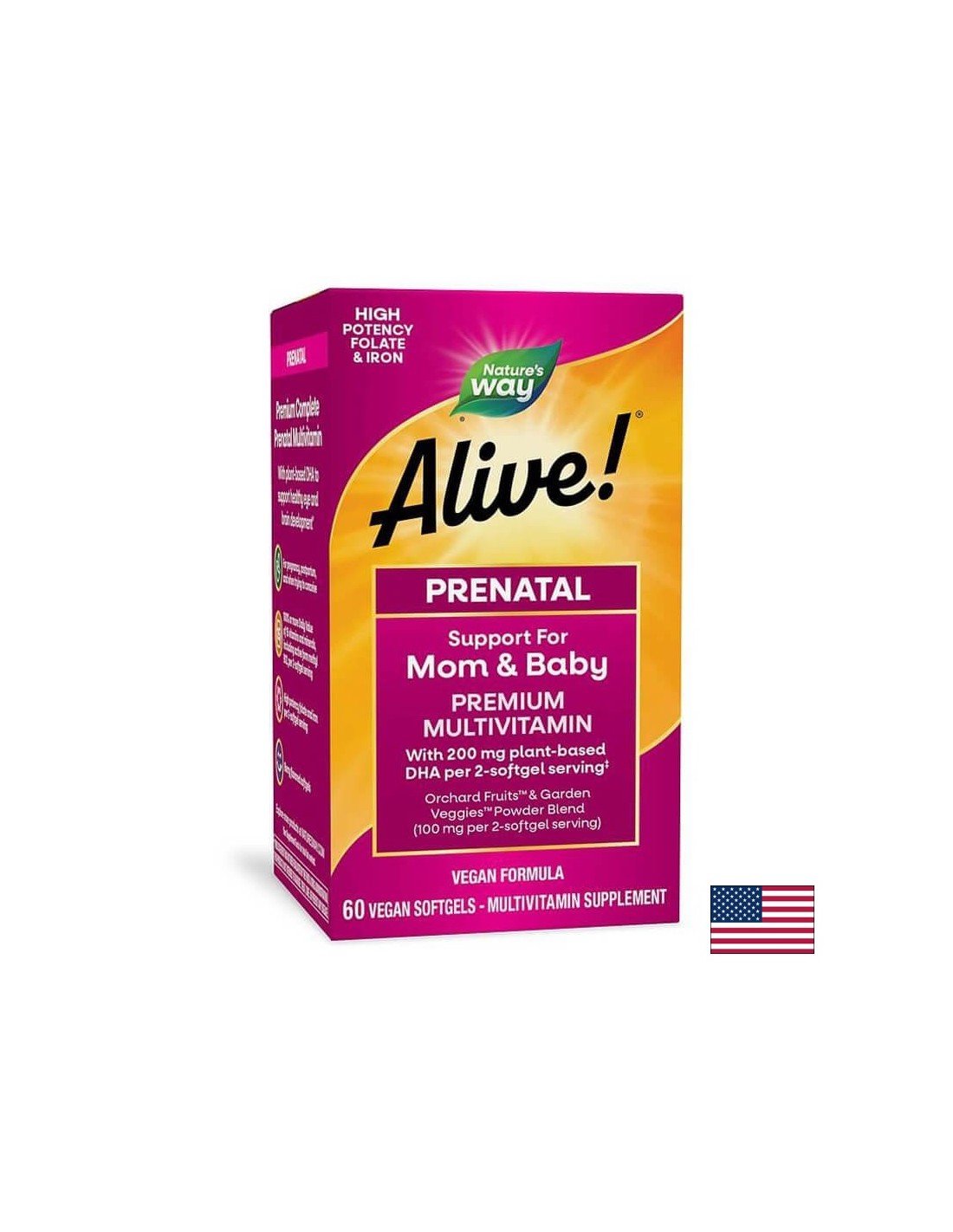 <tc>Alive</tc>! Kompletný prenatálny multivitamín | Prémiová receptúra - 60 gélových kapsúl