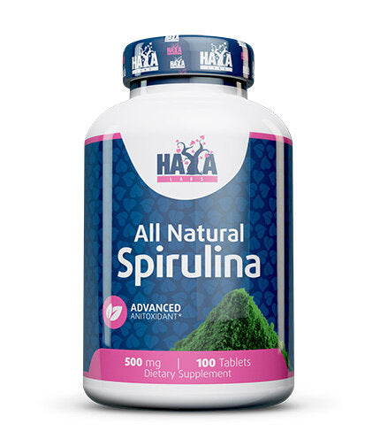 Všetky prírodné spirulina 500 mg. / 100 kariet.