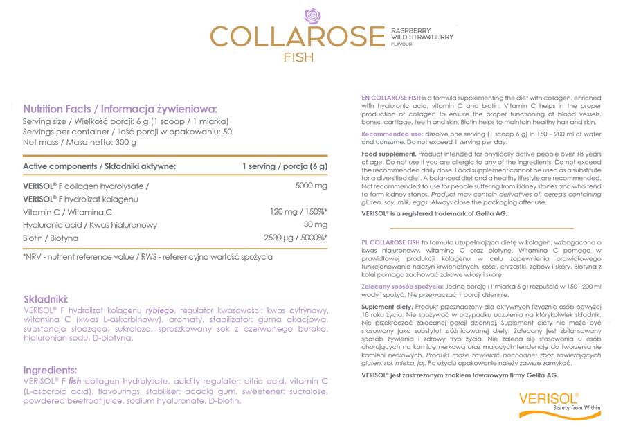 Alldeynn | Collaose Fish - Morský kolagén s kyselinou hyalurónovou - 300 gramov