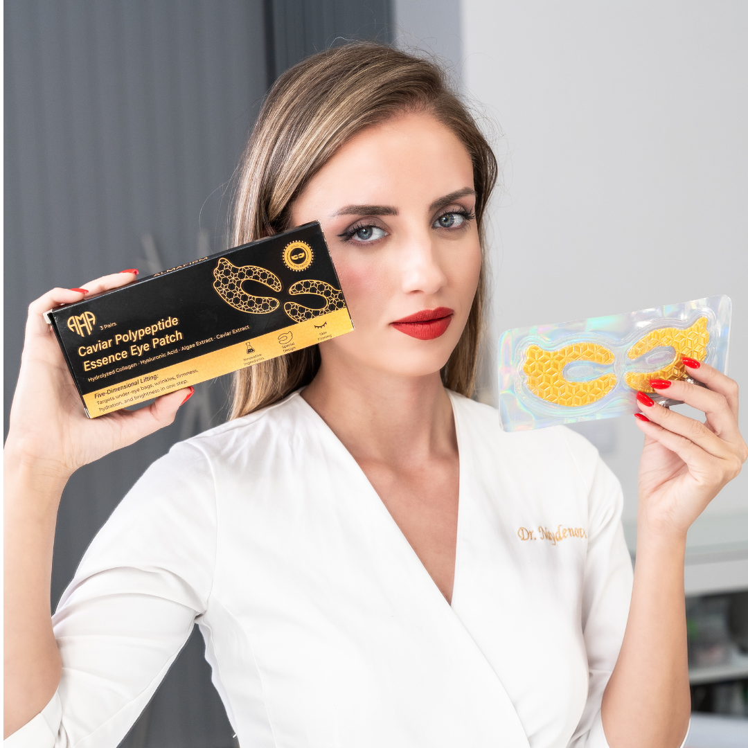 Platca kaviár polypeptid Essence Eye Eye - Intenzívny kolagén a hydratačná starostlivosť (3 ks)