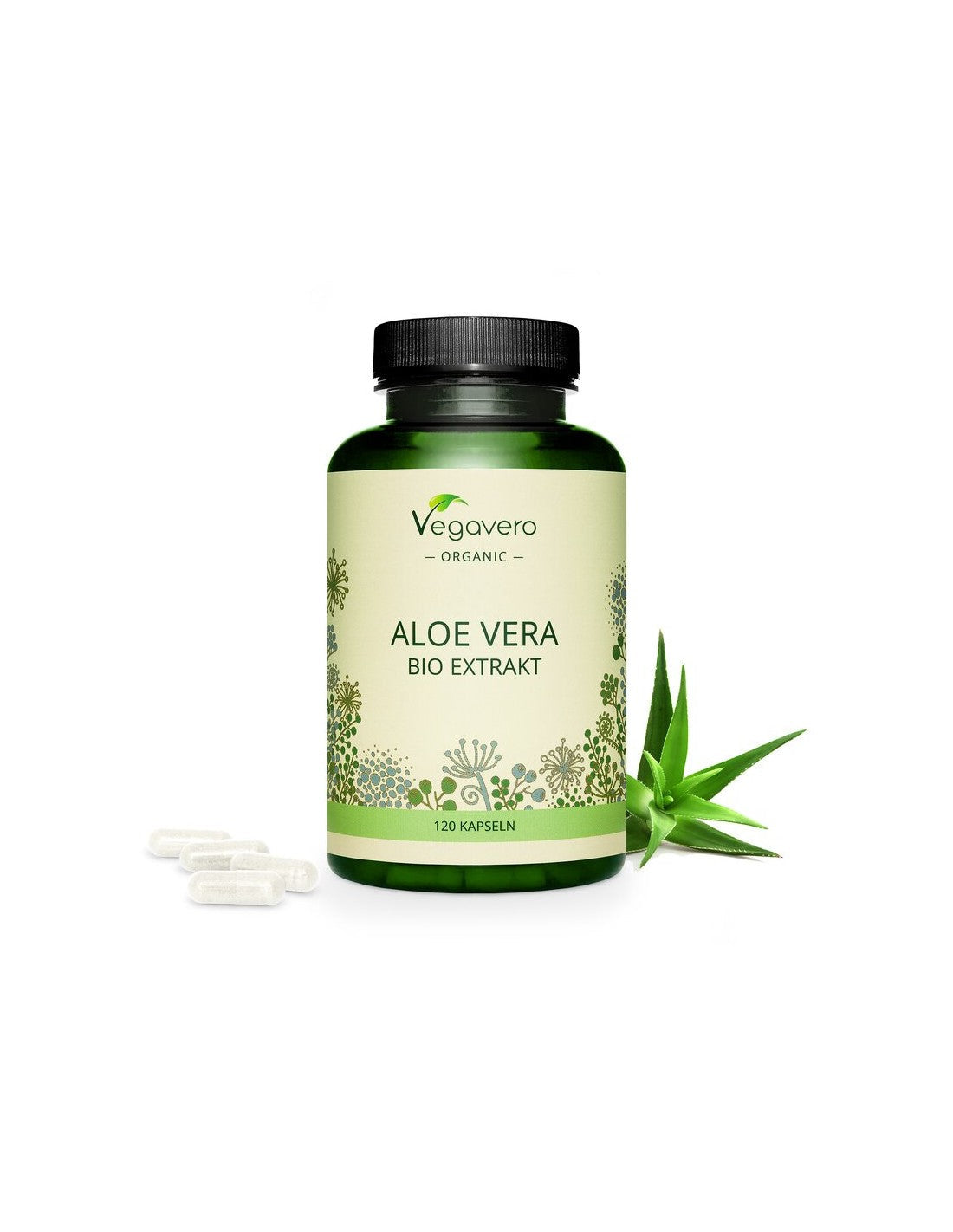 Aloe Vera Bio Extrakt / Aloe Vera Bio extrakt, 120 kapsúl, 100% vegánsky