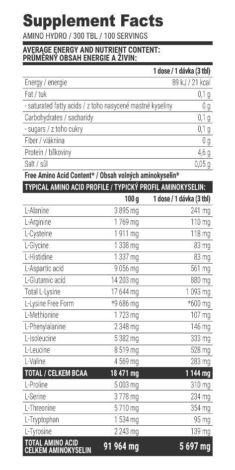 Amino Hydro 4000 mg - 300 tabliet