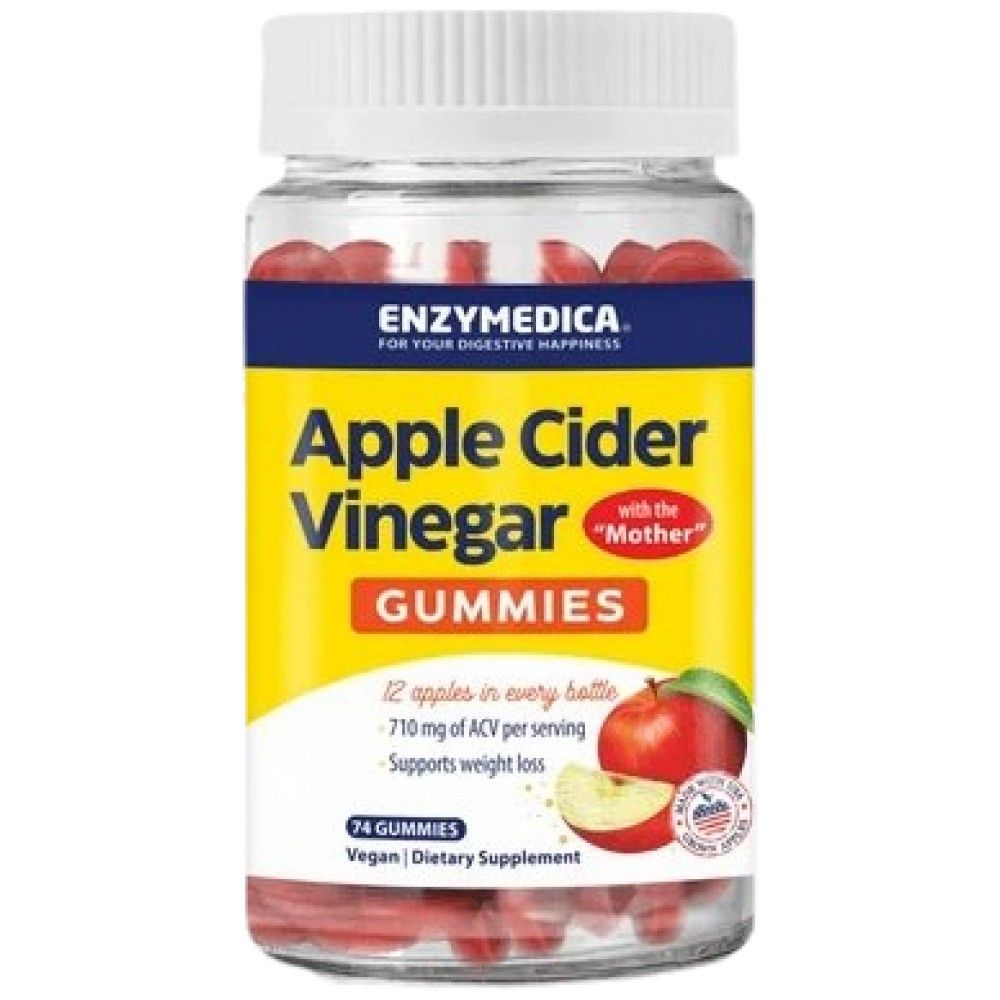Gummies jablčného jablčného muštu - 74 Gummies