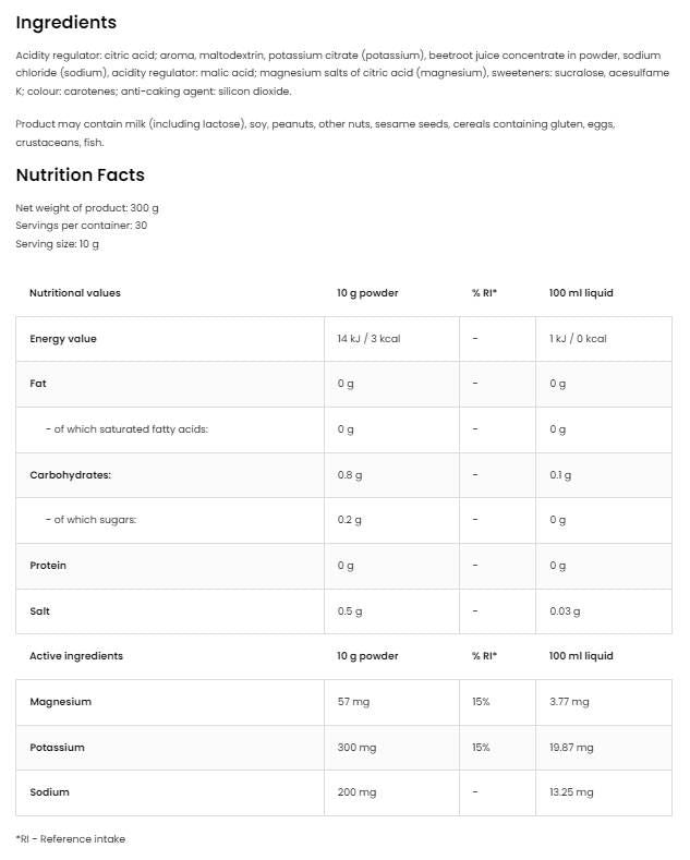 Aqua Kick / Advanced Hydration - elektrolyt - 300 gramov