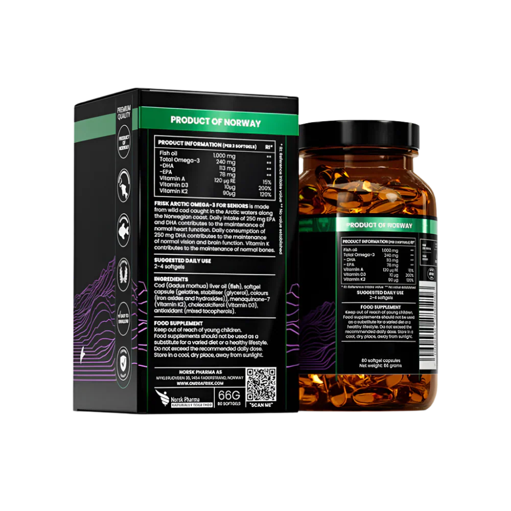 Arctic 50+-Omega-3-100% divoké arktické tresky-80 kapsúl